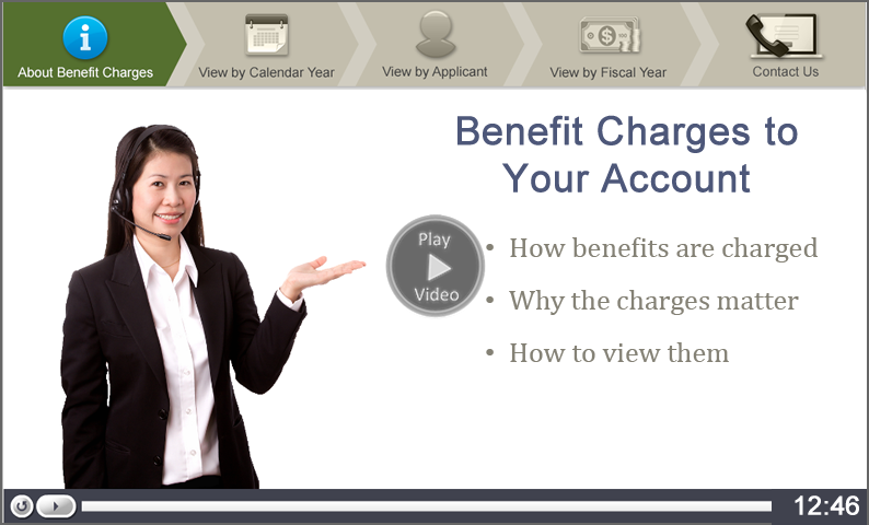 Click to start the Benefit Charges to Your Account video